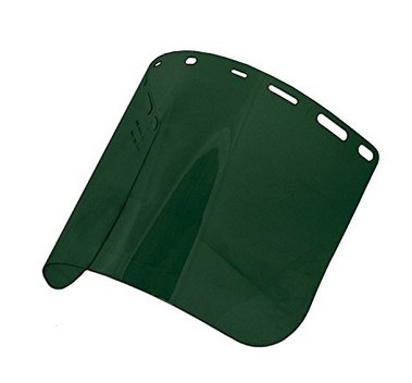 8150 ERB DK GREEN TINT FACE SHIELD, 0.040" - FACE SHIELD ONLY 20/CS