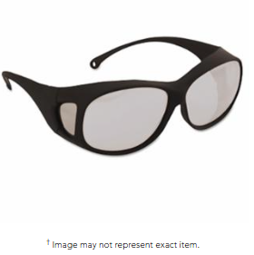 NEMESIS V50 OTG SAFETY GLASSES, CLEAR, POLYCARB LENS, AF, BLACK