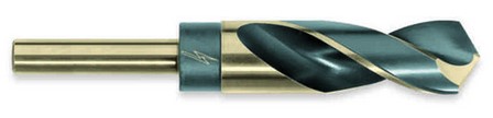 49/64 T9FHD FRACTIONAL, THUNDERBIT, S&amp;D, HSS, 118 SPLIT POINT, 1/2" SHANK, 3-FLATS, BLACK &amp; BRONZE
