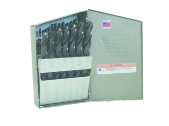 1/16"-3/8" BY 64THS T180HD+ SET - T180HD+, 21 PIECE, FRACTIONAL, HSS, THUNDERBIT+,THREE FLATS, BLACK