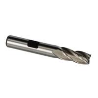 1&quot; X 7/8&quot; SHANK X 4-1/2&quot; OAL, 4-FLUTE, SINGLE END MILL, HSS