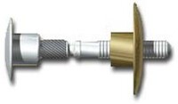 3/8&quot; HUCKTAINER PIN, MEDIUM BEARING ENCAPSULATED HEAD, CARBON STEEL, ZINC PLATED, 0.562-0.687 GRIP R