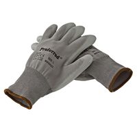 GRAY PU COATING / GRAY NYLON INDUSTRIAL GLOVES - SMALL