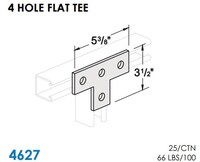 STRUT BRACKETS - 4 HOLE FLAT TEES - 3-1/2