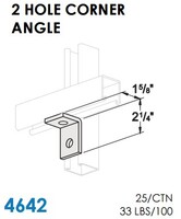 STRUT BRACKETS - CORNER ANGLES 2 HOLE, 90D - 1-5/8