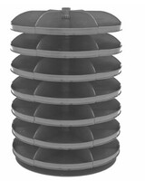 7 SHELF, 34&quot; REVOLVING ROTABIN, 57-1/2&quot; HEIGHT, GRAY
