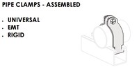 STRUT TUBING CLAMP 1/2&quot; OD TUBING ELECTRO GALV